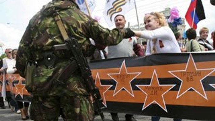 Ukrayna'nın doğusunda Cumhuriyet Günü kutlandı