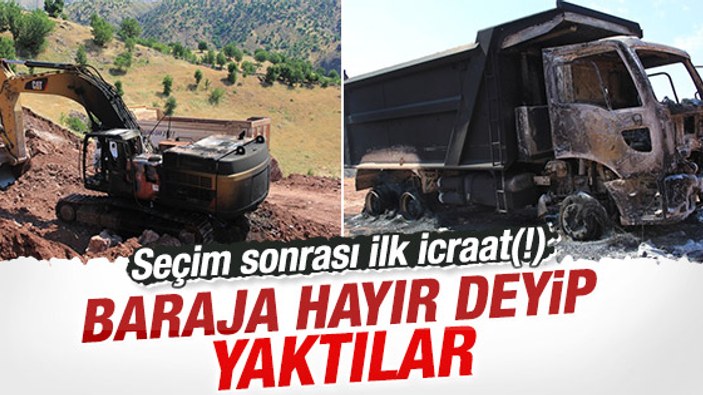 PKK Adıyaman'da iş makineleri yaktı