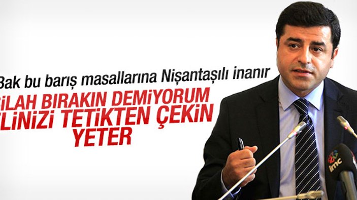 Demirtaş: Devlet silah bıraksın demiyorum