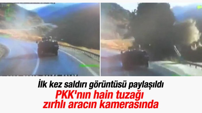 Bitlis-Diyarbakır karayolundaki mayınlı saldırı anı