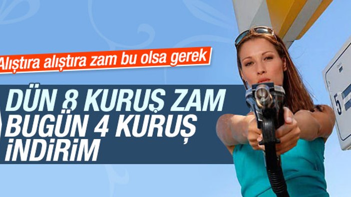 Benzine 4 kuruş indirim