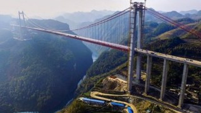 Çin'de 218 milyon euroluk köprü inşa edildi