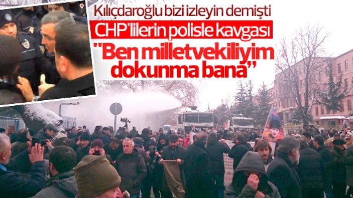 TBMM'ye yürümek isteyen CHP'lilere polis müdahalesi