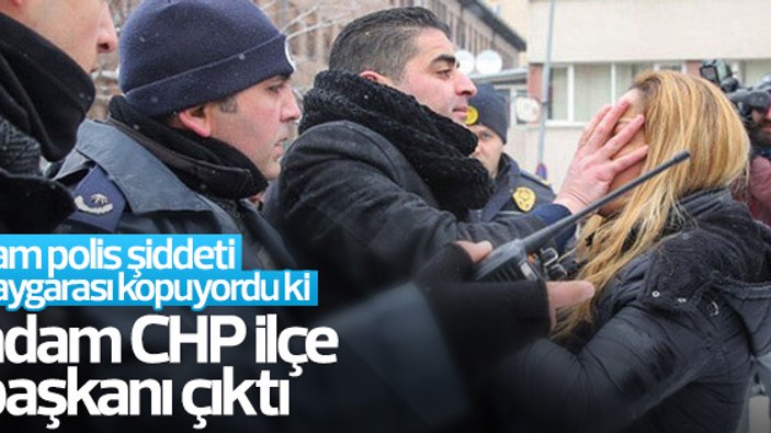 Meclis önündeki protestoda tepki çeken hareket