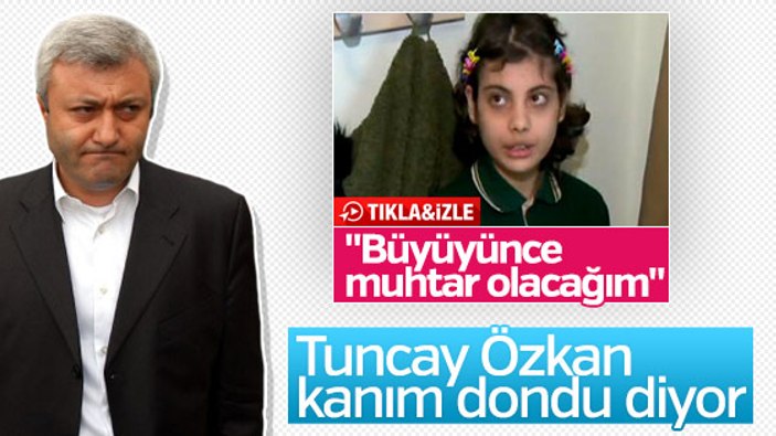 Siyasetçi olmak isteyen çocuk Tuncay Özkan'ı rahatsız etti