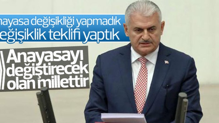 Başbakan Yıldırım'dan Meclis'te teşekkür konuşması