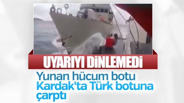 Yunan hücum botu Türk Sahil Güvenlik Botu'na çarptı