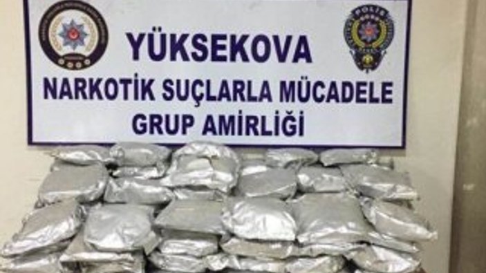 Yüksekova’da 101,5 kilo baz morfin maddesi ele geçirildi