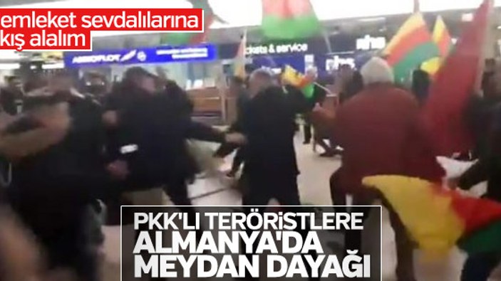 Almanya'da Türk vatandaşlarından PKK yandaşlarına dayak