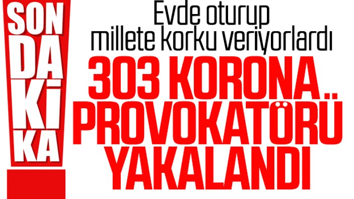 İçişleri Bakanlığı: 303 korona provokatörü yakalandı