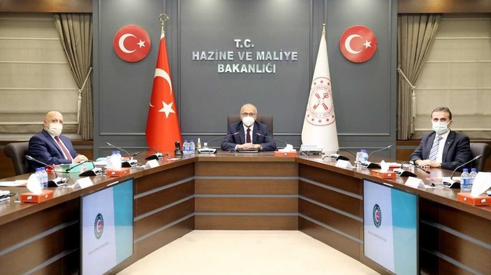 Hazine ve Maliye Bakanı Lütfi Elvan, Hak-İş Genel Başkanı Arslan'ı kabul etti