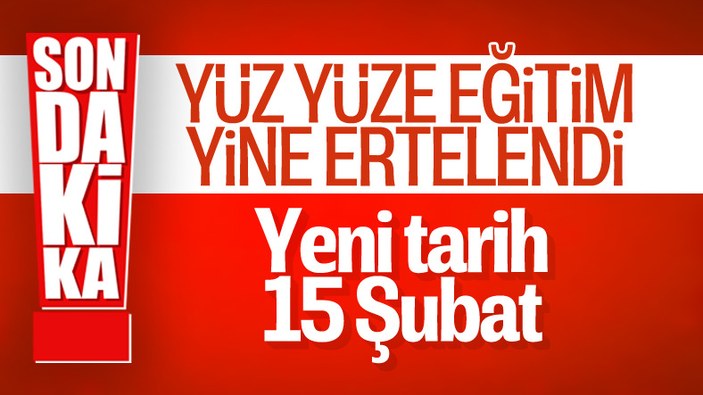 Cumhurbaşkanı Erdoğan: Yüz yüze eğitime verdiğimiz arayı 15 Şubat'a kadar uzatıyoruz