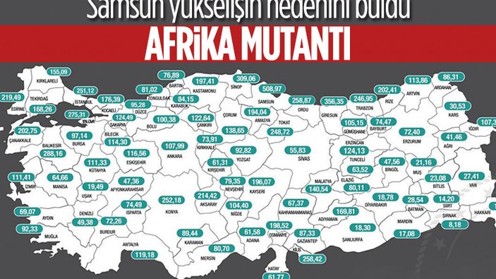 Samsun'da Afrika mutantı vaka tespit edildi