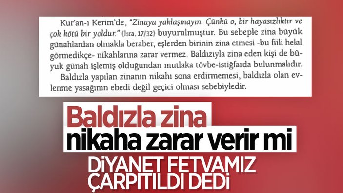 Diyanet'ten baldız fetvası iddialarına sert tepki