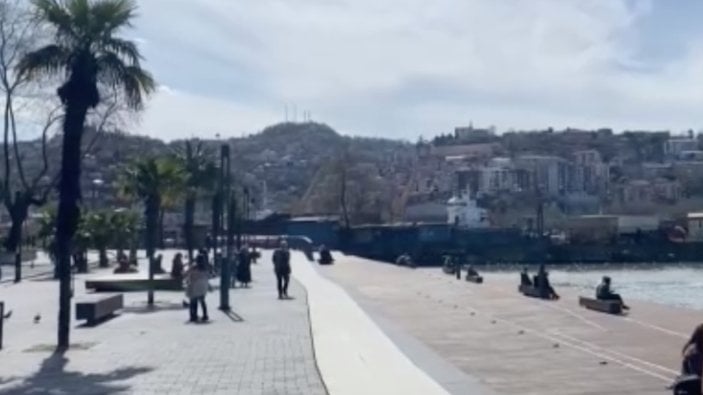 Zonguldak'ta güneşli hava: Vatandaş sahile akın etti
