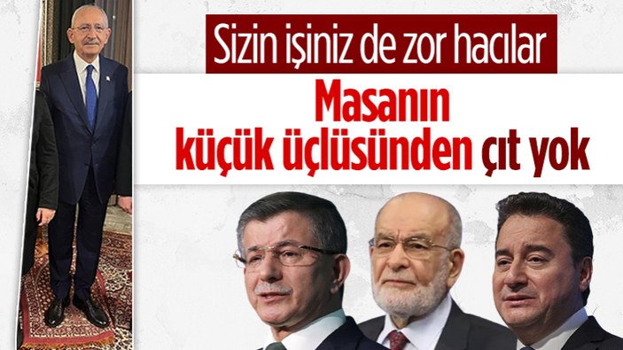 6'lı masanın 3 ortağı, Kılıçdaroğlu'nun seccadeli fotoğrafının ardından sessizliğe büründü