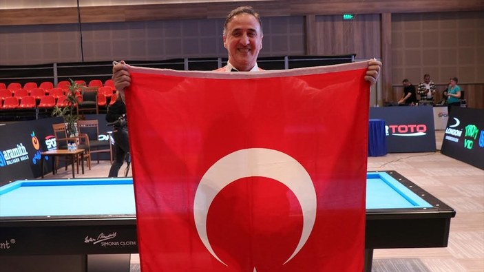 Avrupa Bilardo Şampiyonası'nda milli sporcu Hacı Arap Yaman altın madalyaya uzandı