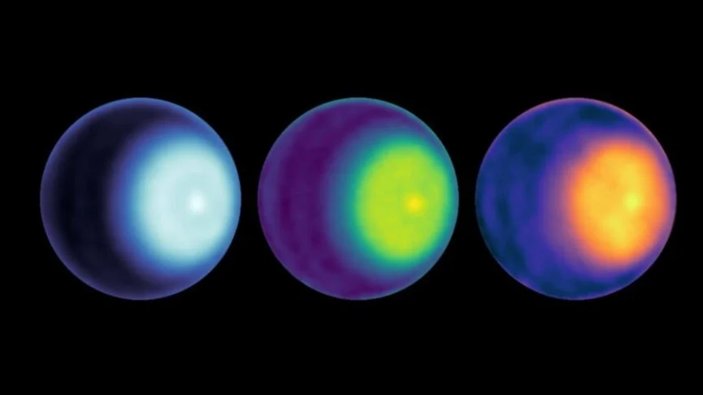 NASA, Uranüs'ün kuzey kutbundaki siklonu ilk kez görüntüledi