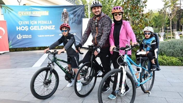 Bağcılar Belediyesi'nden farkındalık yaratan organizasyon: Çevre için pedal çevirdiler