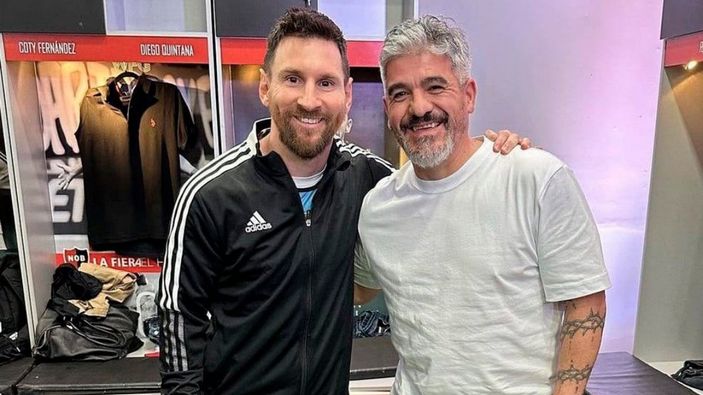 Ariel Ortega, Lionel Messi ile fotoğraf çektirdi