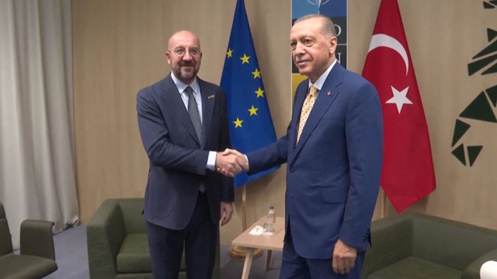 Cumhurbaşkanı Erdoğan Avrupa Konseyi Başkanı Charles Michel ile görüştü