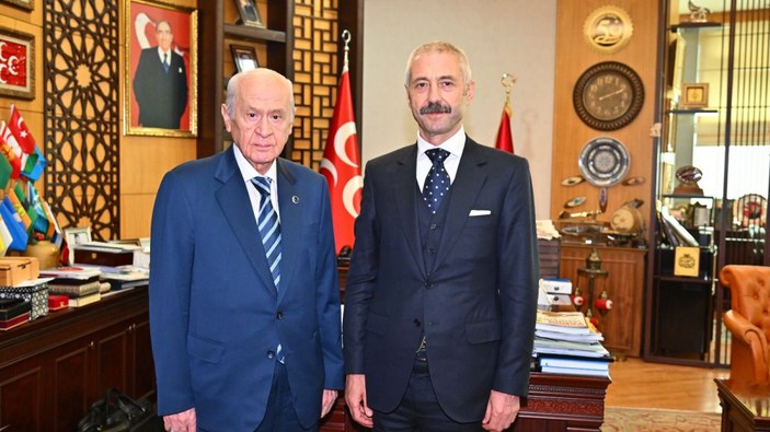 Sedat Şahin, Devlet Bahçeli'yi makamında ziyaret etti