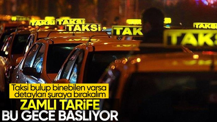 İstanbul taksilerinde zamlı tarife bu gece başlıyor