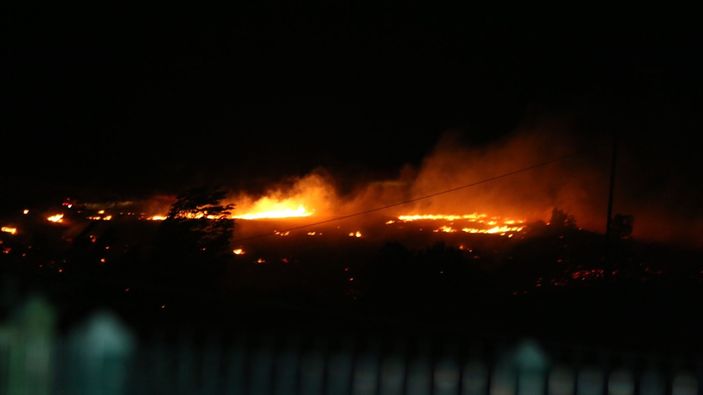 Malatya'da dağlık alanda yangın çıktı