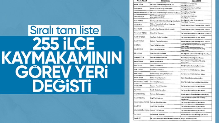 491 mülki idare amirinin görev yerlerinin değiştirildiği karar Resmi Gazete'de