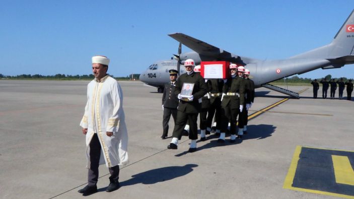 Şehit Uzman Çavuş Ali Demir'in cenazesi Samsun'a getirildi