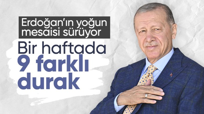 Cumhurbaşkanı Erdoğan çalışmalarını yoğun bir şekilde sürdürüyor