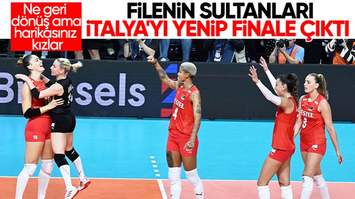 A Milli Voleybol Tak�m�m�z, �talya'y� devirdi