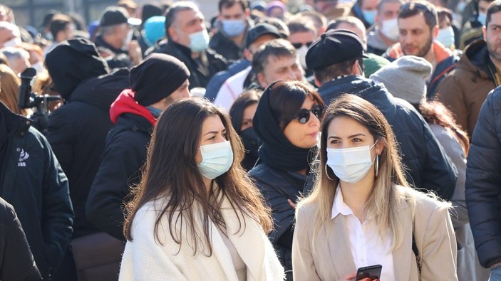 Gürcistan'da koronavirüs tedbirleri protestosu