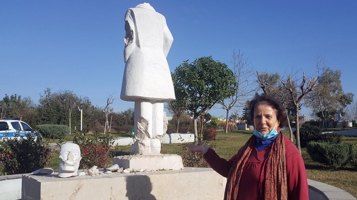 Antalya'da heykellere saldırı