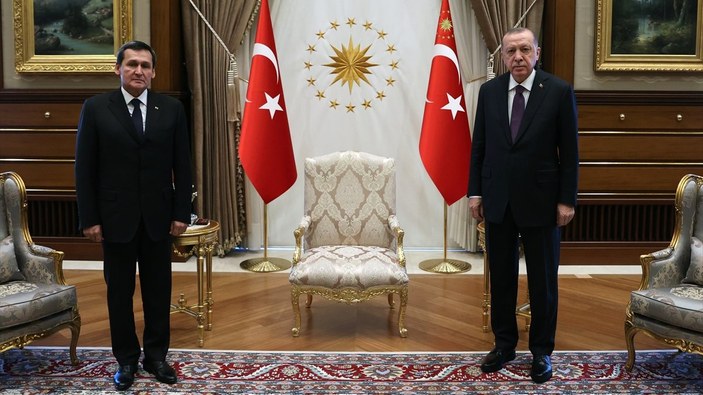Cumhurbaşkanı Erdoğan, Türkmenistan Dışişleri Bakanı Raşit Meredov'u kabul etti