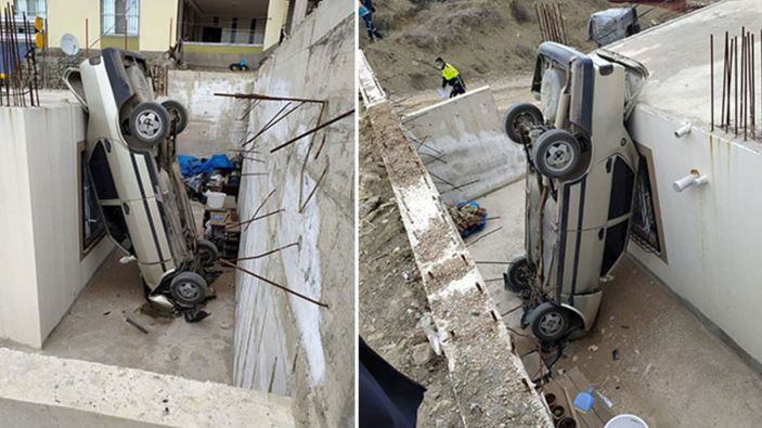 Kahramanmaraş'ta vitesleri karıştırınca otomobiliyle bahçeye uçtu