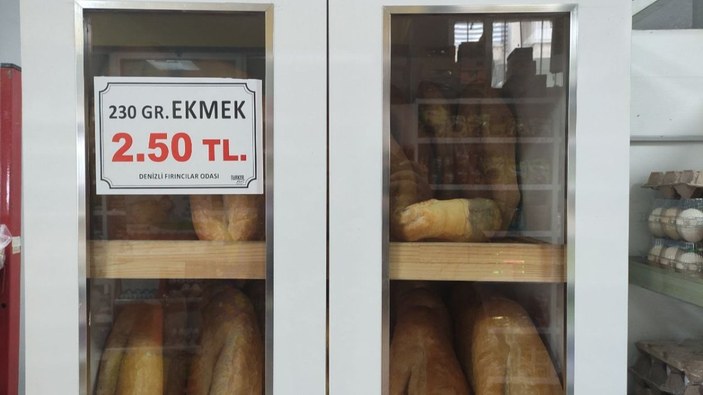 Denizli'de ekmek 2,5 lira oldu