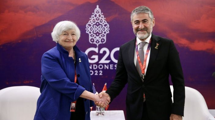 Nureddin Nebati, ABD'li mevkidaşı ile görüştü