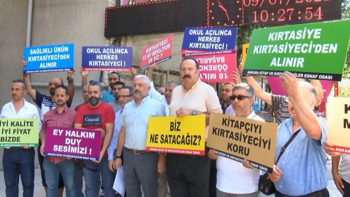 Ankara’da kırtasiye esnafından zincir market eylemi: Biz ne satacağız