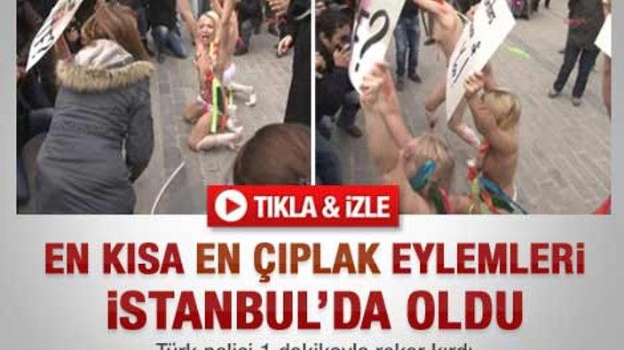 FEMEN'in İstanbul eylemi kısa sürdü - Video