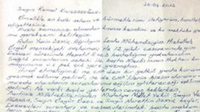 Hizbullahçı'dan Kılıçdaroğlu'na özel mektup