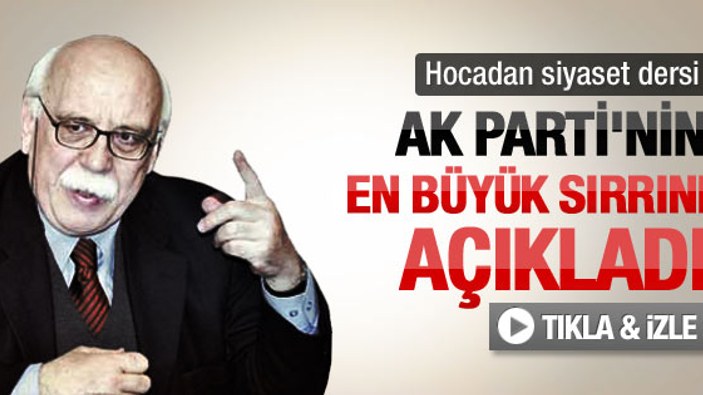 Nabi Avcı'ya göre AK Parti'nin başarısının sırrı