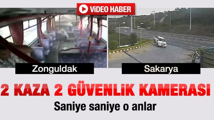 Biri Sakarya'da biri Zonguldak'ta iki kaza - izle