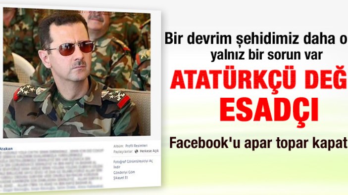 Hatay'da ölen Ahmet Atakan Esad hayranı çıktı