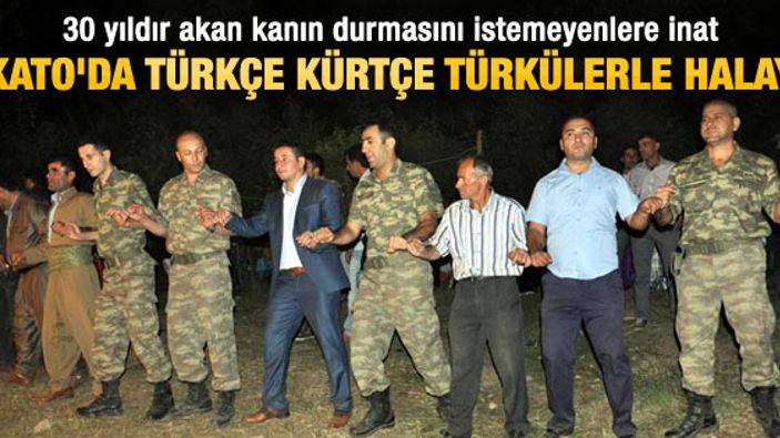 Kato Dağı'nın eteğinde komutanlarla halay