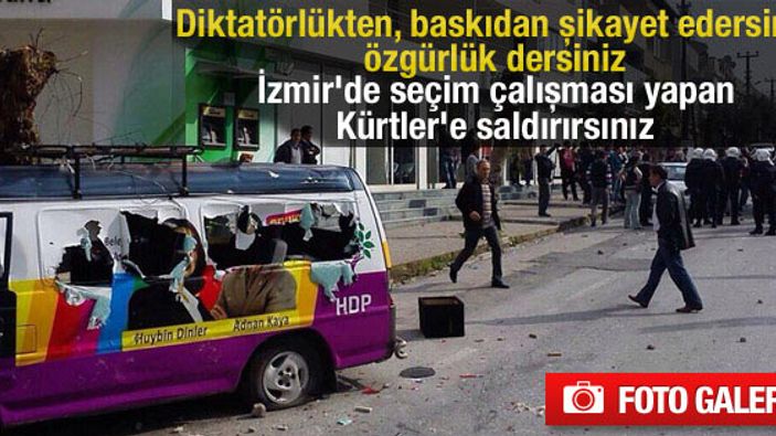 Urla'da HDP seçim bürosuna saldırı