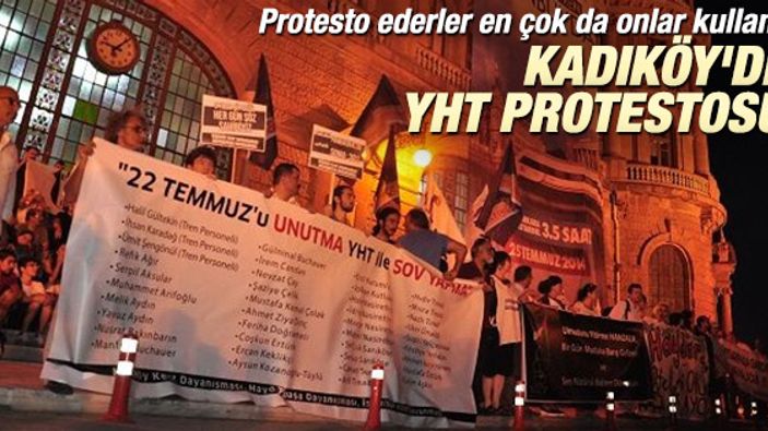 Kadıköy’de hızlı tren protestosu - İzle