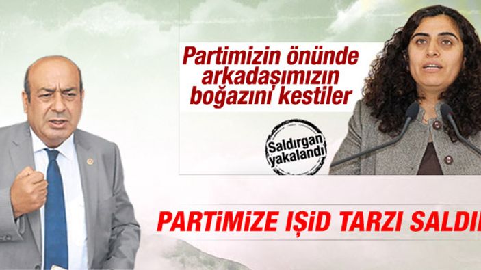 HDP Ankara il binası önünde bıçaklı saldırı İZLE