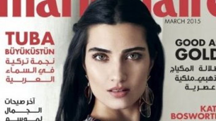 Tuba Büyüküstün Arap ülkelerinde kapak kızı oldu