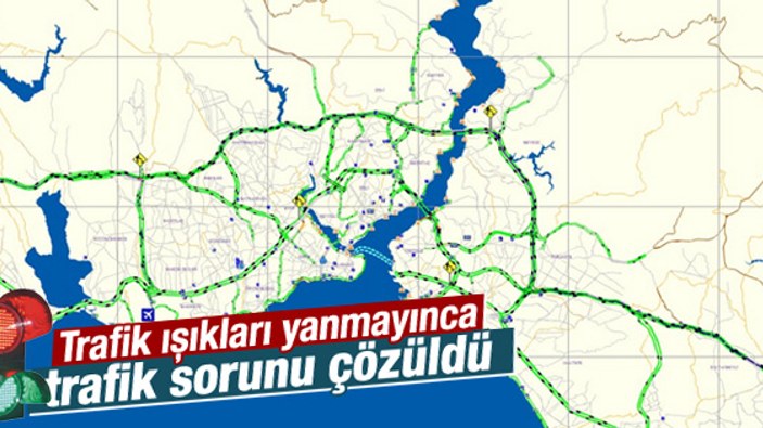 Elektrik kesintisi İstanbul trafiğini etkilemedi